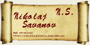 Nikolaj Savanov vizit kartica